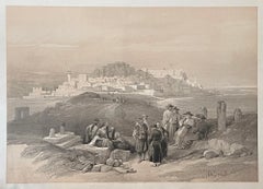 Jaffra mirando al Sur. Litografía de David Roberts sobre Tierra Santa, 1843.