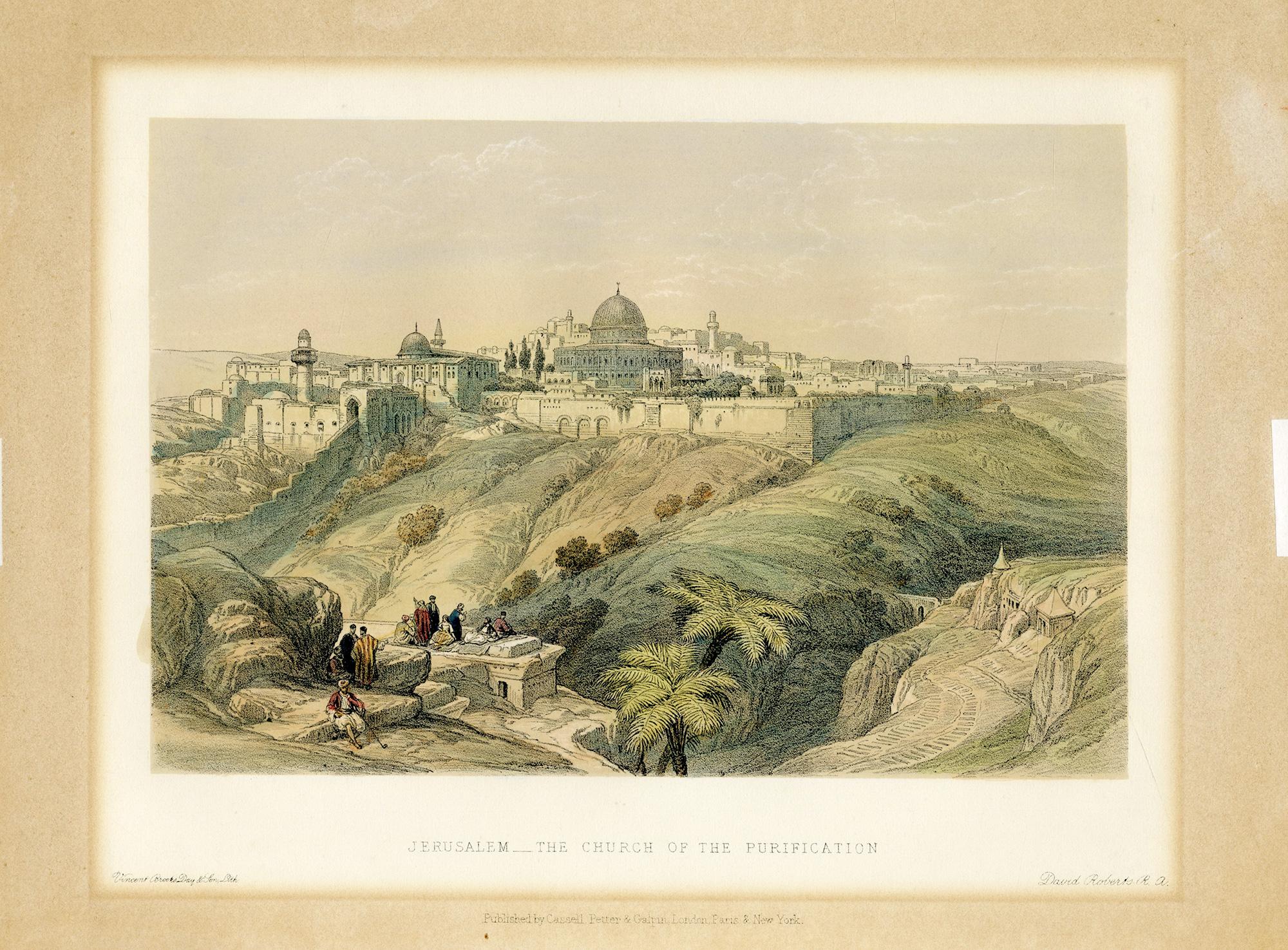Gerusalemme - La Chiesa della Purificazione - Print di David Roberts