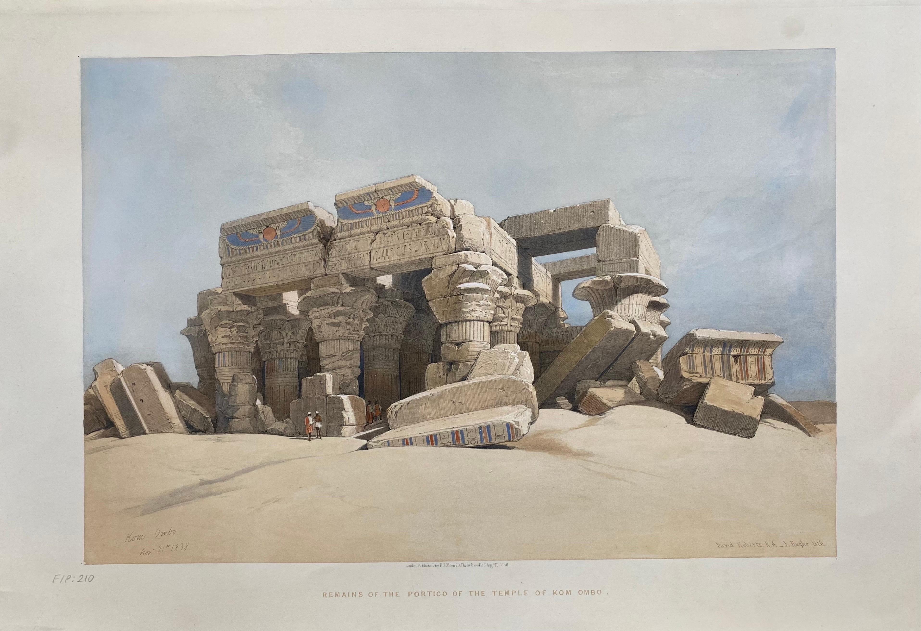 David Roberts
1796 - 1864
Kom Ombo
First Edition lithograph
Full plate: 210
Presented in an acid free mount