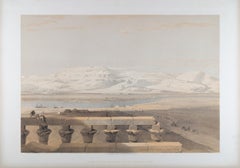 Libyan Mountains from Luxor, Egypt: Original 19th C. Lithograph by D. Roberts