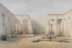 Medinet Abou, Thebes, Egypt: An Original 19th C. Lithograph by David Roberts