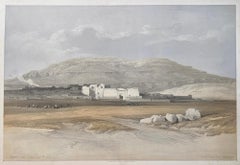 Medinet Abou, Thebes, Egypt. David Roberts Oriental lithograph, 1847.