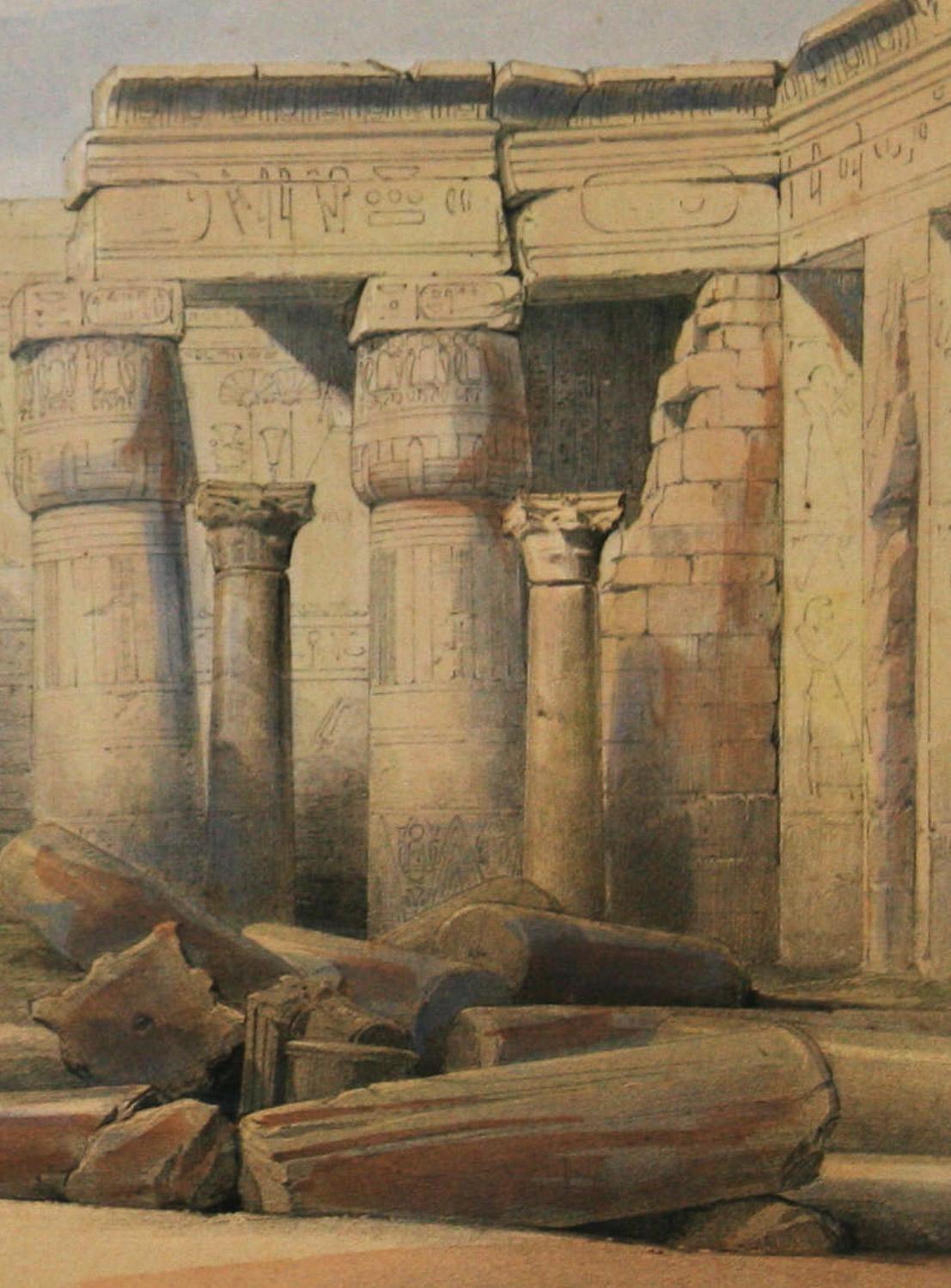 Abou, Thebes, Granat  Lithographie „ Views of the Holy Land“ von David Roberts im Angebot 2