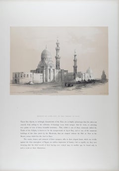 Moschea di Ayed Bey, Suez, Egitto: Litografia originale del 19° secolo di C.A.D. Roberts