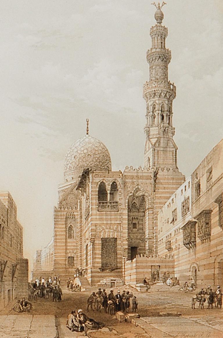 Mosque of the Sultan Cairo, Egypt: Original 19th C. Lithograph by David Roberts 2