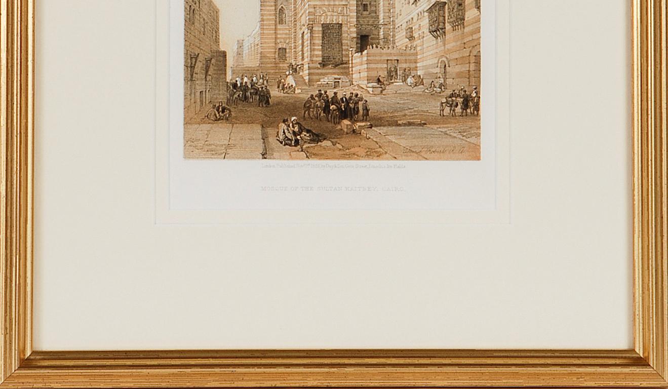 Mosque of the Sultan Cairo, Egypt: Original 19th C. Lithograph by David Roberts 3