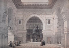 Moschea del Sultano El Ghoree, Egitto: Litografia originale del 19° secolo di C.A.D. Roberts