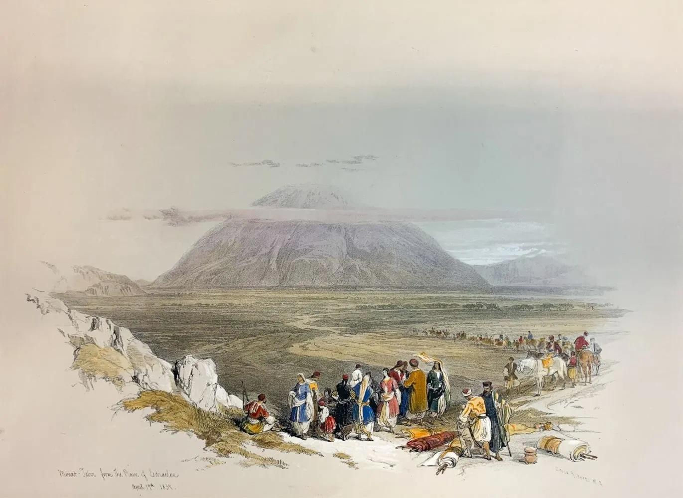 David Roberts Landscape Print - Mount Tabor