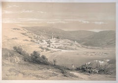 Nazareth. David Roberts Holy Land lithograph, 1844.