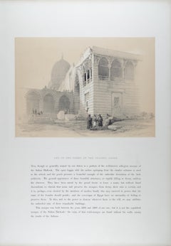 Ein Grabmal der Kalifen, Kairo: Original-Lithographie aus dem 19. Jahrhundert von D. Roberts