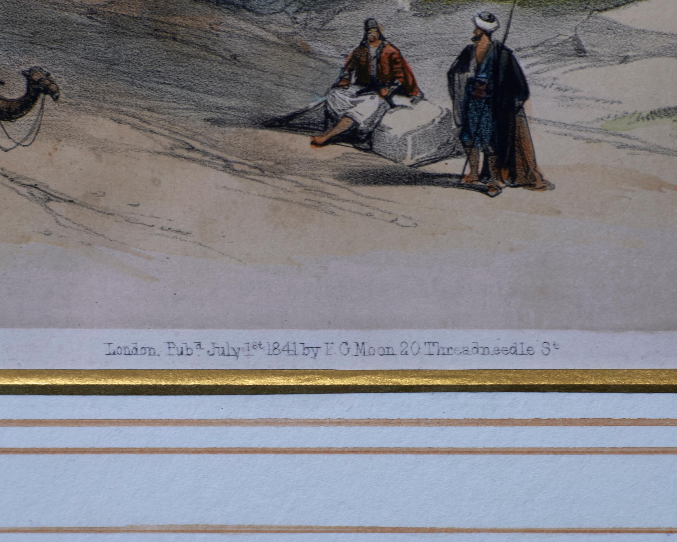 Pair of 19th C Hand Colored Engravings by David Roberts 2