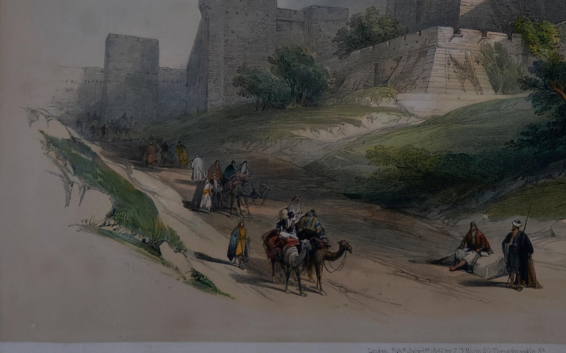 Pair of 19th C Hand Colored Engravings by David Roberts 4