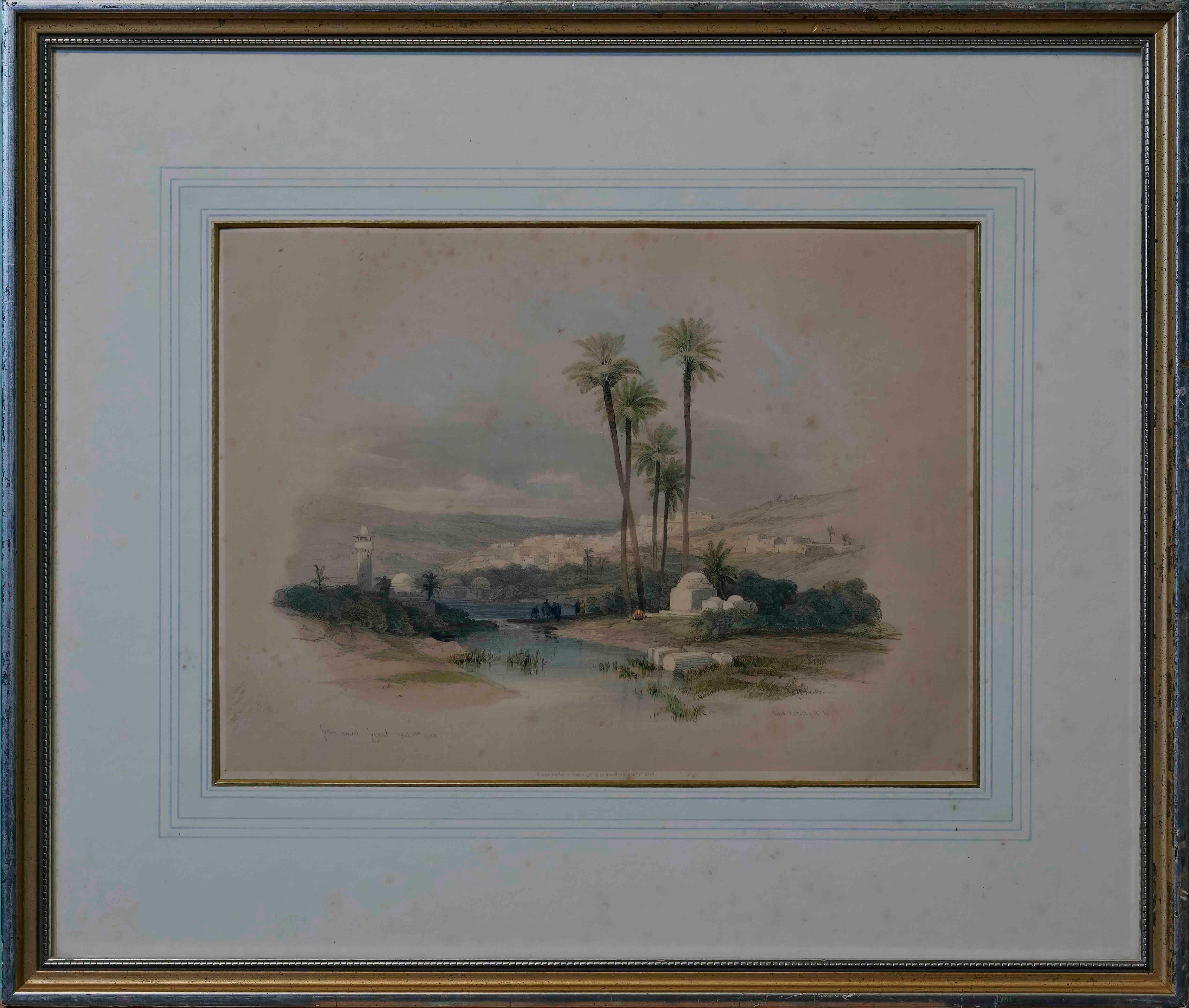Pair of 19th C Hand Colored Engravings by David Roberts 6