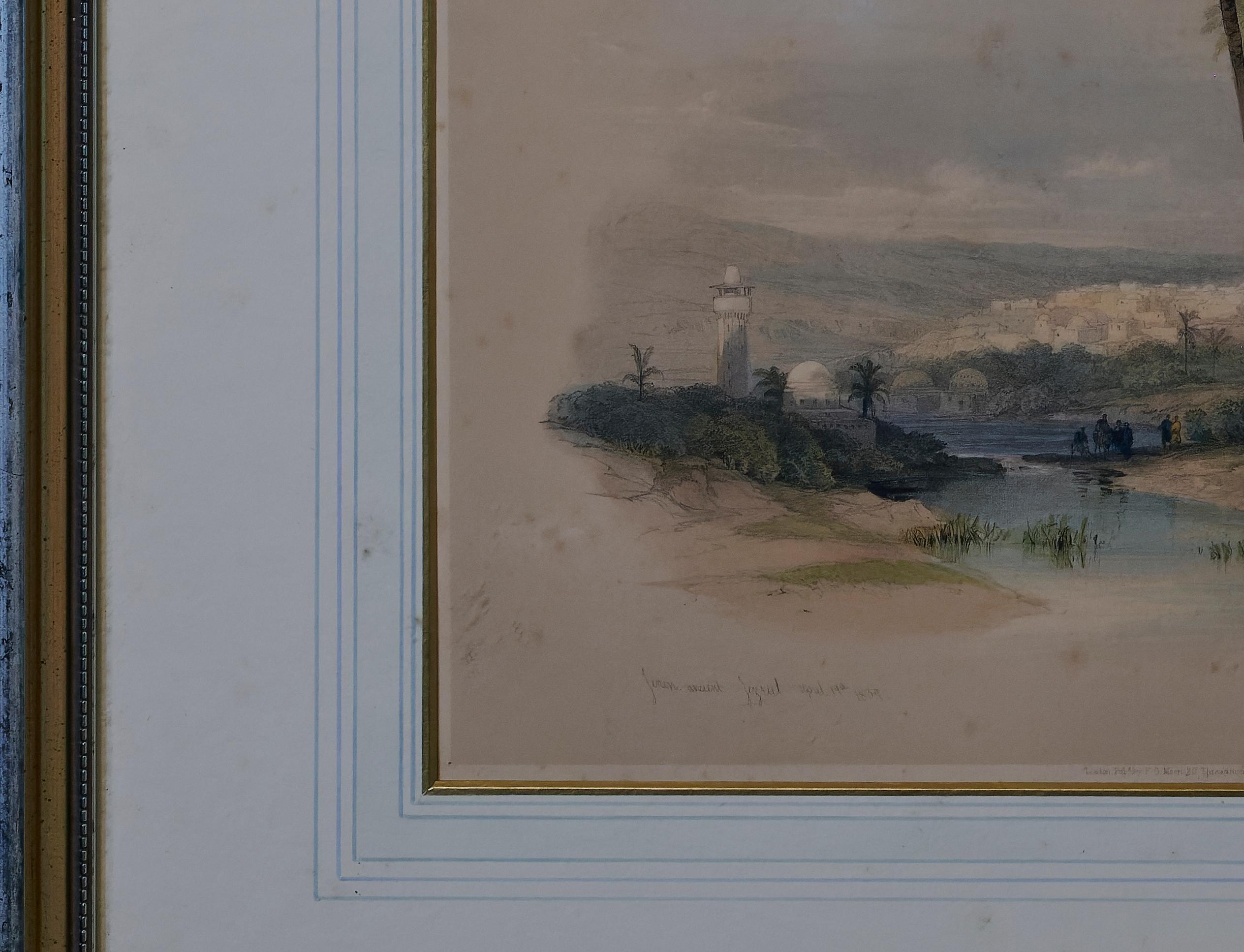 Pair of 19th C Hand Colored Engravings by David Roberts 7