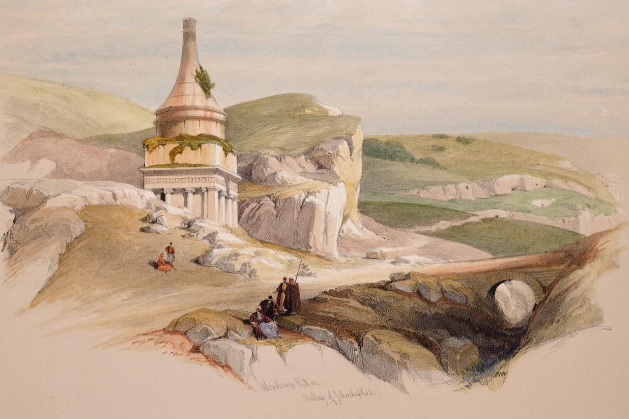 Pillar of Absalom in der Nähe von Jerusalem: David Roberts' handkolorierte Lithographie aus dem 19. Jahrhundert im Angebot 2