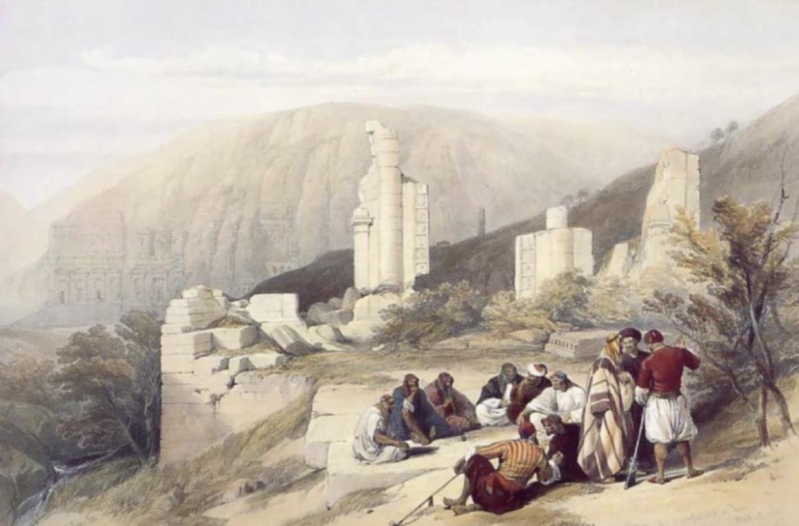 Landscape Print di David Roberts - Resti dell'Arco di Trionfo, Petra