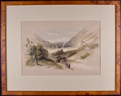 Straße nach Nablous, Westjordanland: Eine handkolorierte Lithographie aus dem 19. Jahrhundert von David Roberts
