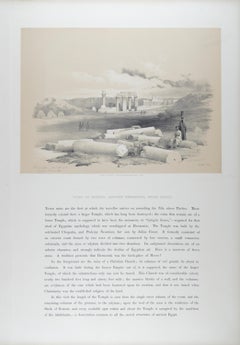 Rovine di Erment, Antica Hermontis: litografia originale del XIX secolo di D. A.I.C.