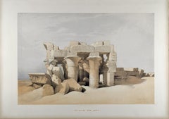 Ruinas del Templo de Kom Ombo, Egipto: Litografía del siglo XIX de David Roberts