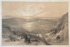 Lugar de Caná de Galilea. Litografía de David Roberts sobre Tierra Santa, 1844.
