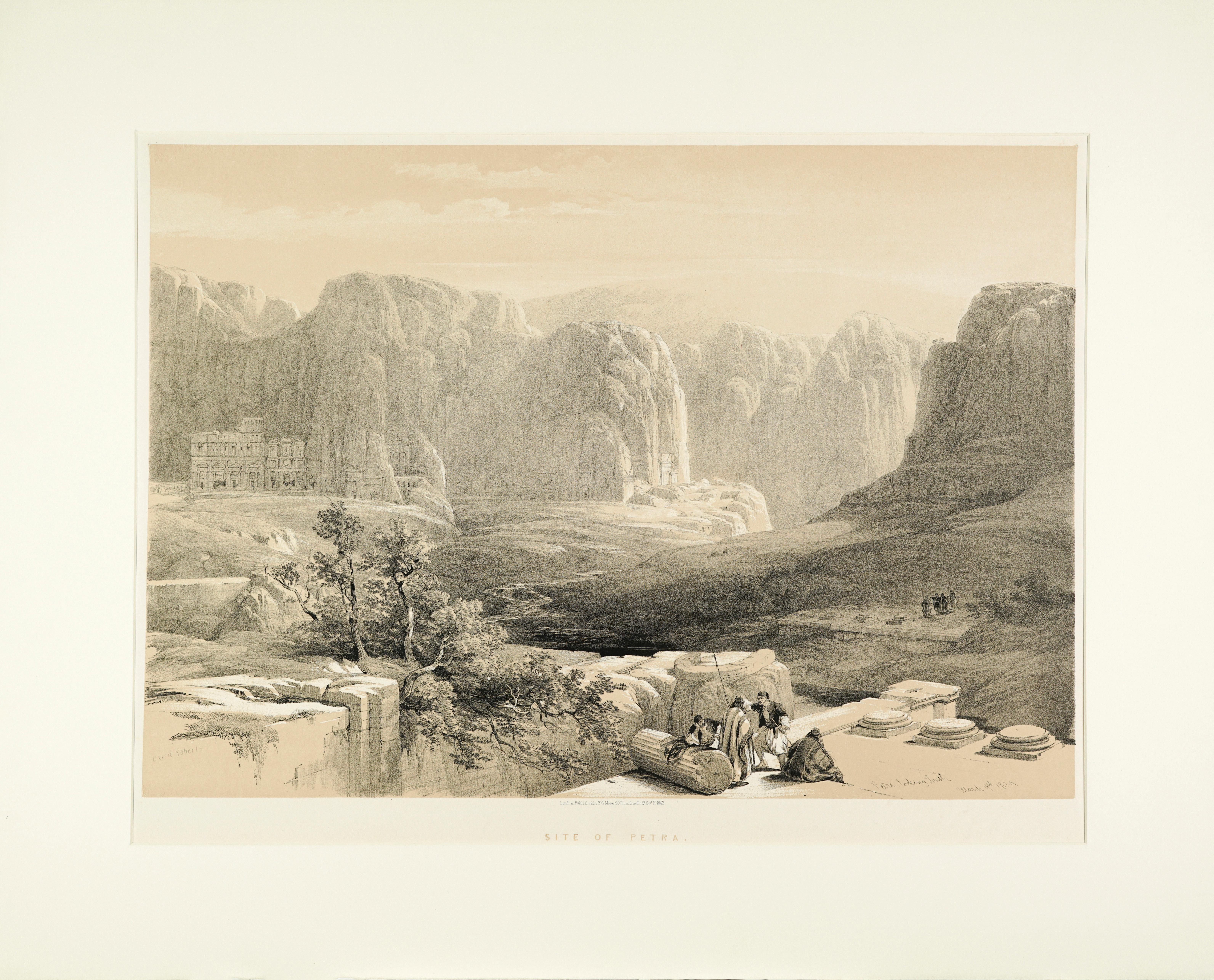 Site of Petra - Print by David Roberts