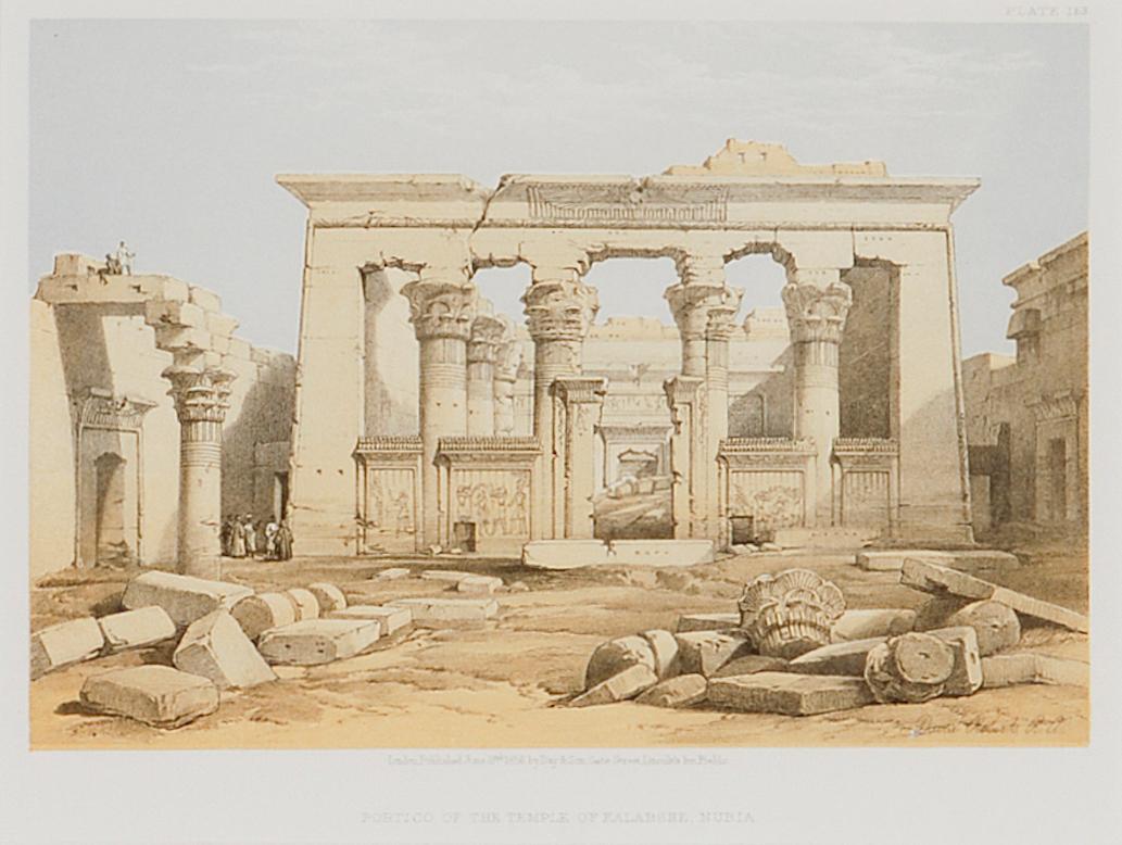 Five Framed Views of Egypt & Petra: Original 19th C. Lithographs by D. Roberts For Sale 7