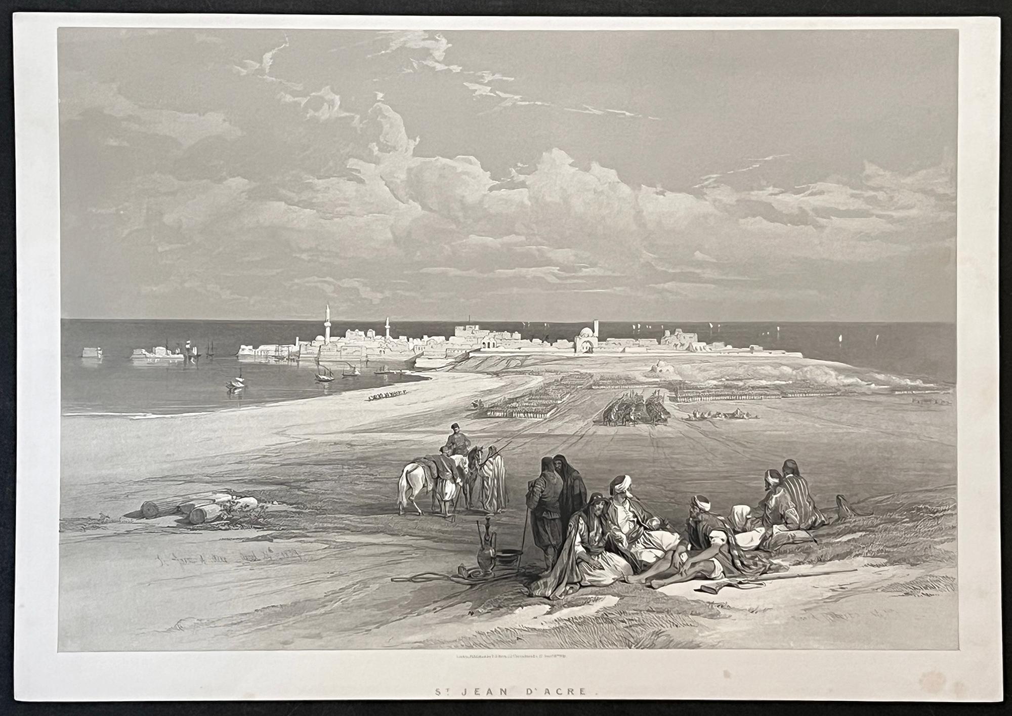 San Juan de Acre. Litografía de David Roberts sobre Tierra Santa, 1843. en venta 1