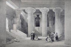 Der Tempel von Esneh: Eine Original-Lithographie aus dem 19. Jahrhundert von D. Roberts