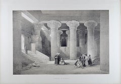 Der Tempel von Esneh: Eine Original-Lithographie aus dem 19. Jahrhundert von D. Roberts