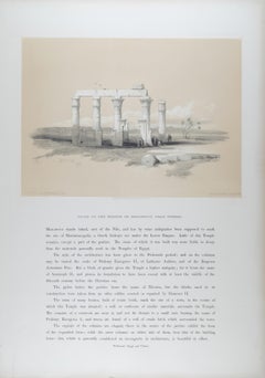 Medamout-Tempel, in der Nähe von Theben, Ägypten: Original-Lithographie aus dem 19. Jahrhundert von D. Roberts