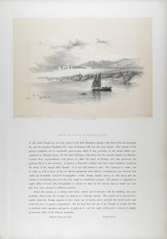 Templo de A'Mada, Nubia, Egipto: Litografía original del siglo XIX por D. Roberts