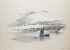 Temple of A'Mada, Nubia, Egypt: Original 19th C. Lithograph by D. Roberts