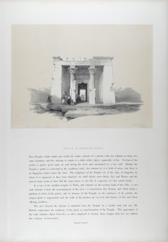 Templo de Dandour, Nubia, Egipto: Litografía original del siglo XIX por D. Roberts