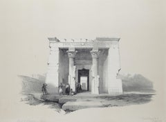 Temple of Dandour, Nubia, Egypt: Original 19th C. Lithograph by D. Roberts