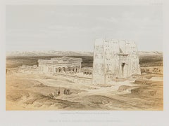 Temple of Edfou, Egypt: A 19th Century Lithograph by David Roberts