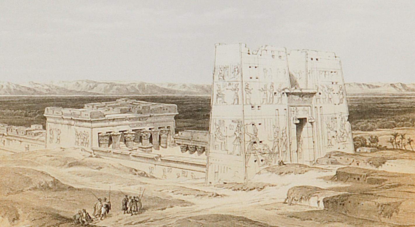 Temple of Edfou, Egypt: A 19th Century Lithograph by David Roberts 3