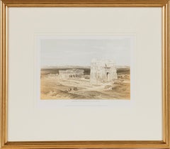 Temple of Edfou, Egypt: A 19th Century Lithograph by David Roberts