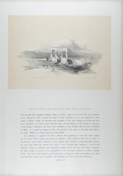 Templo de Isis, Techo de Dendera, Egipto: Litografía original del siglo XIX por D. Roberts