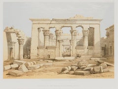 Temple of Kalabashe, Nubia: A 19th Century Lithograph by David Roberts