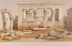 Temple of Kalabshi, Egypt: David Roberts' 19th C. Hand-colored Lithograph