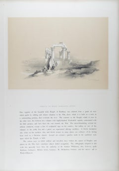 Templo de Wady Kardassy, Nubia, Egipto: Litografía original del siglo XIX por D. Roberts