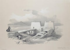 Temple of Wady Saboua, Nubia, Egypt: Original 19th C. Lithograph by D. Roberts