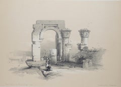 Temple on the Island of Bigge, Egypt: Original 19th C. Lithograph by D. Roberts