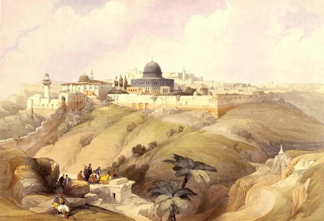 David Roberts Landscape Print – The Church of Purification