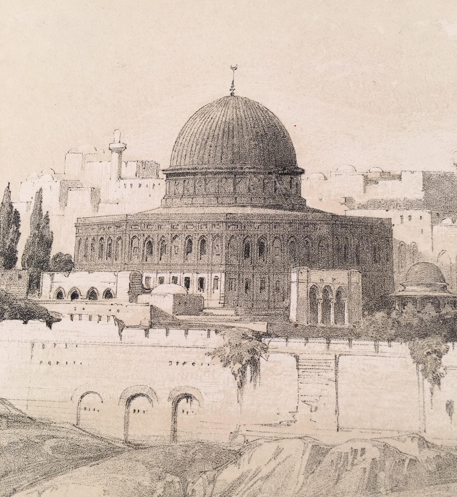 The Church of the Purification (and the Wailing Wall) - Print by David Roberts