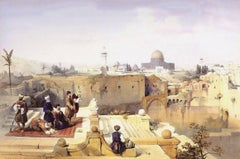 The Dome of the Rock, showing the Site of the Temple, 19th Century Orientalist