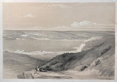 El Mar de Tiberíades. Litografía de David Roberts sobre Tierra Santa, 1844.