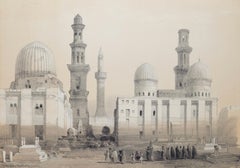 Tombs of the Memlooks, Cairo, Egypt: Original 19th C. Lithograph by D. Roberts