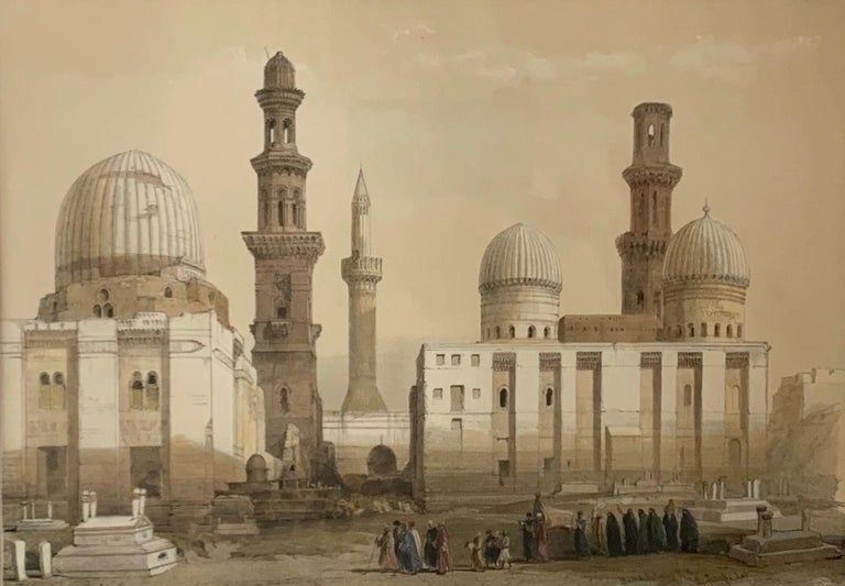 David Roberts, Tombs of the Mamelukes. David Roberts (1796-1864) antique lithograph of the 