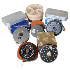 Vintage David Rockefeller Family Fly Fishing "Reel and Fly" Collection & Seamen's Chest